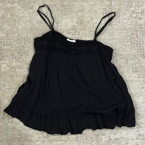 Lovestitch Black Crochet Detail Camisole